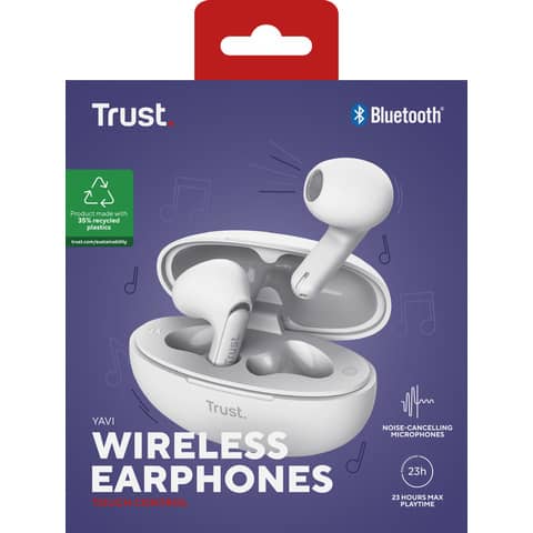 Auricolari ENC bluethooth Trust Yavi bianco 25173